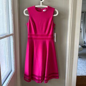 Calvin Klein - Fit & Flare Dress. Pink, Fushsia